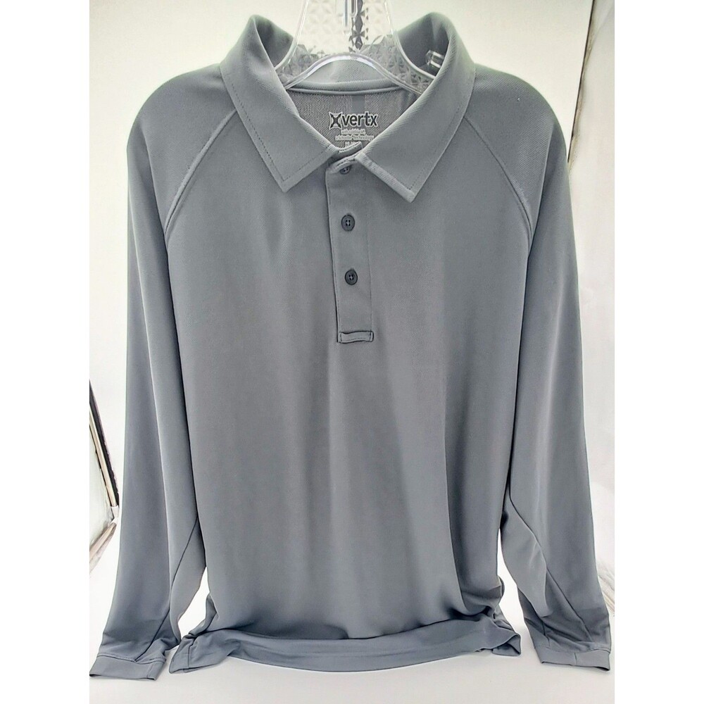 Vertx Coldblack Polo Shirt Mens XL Gray Tactical Long Sleeve Performance